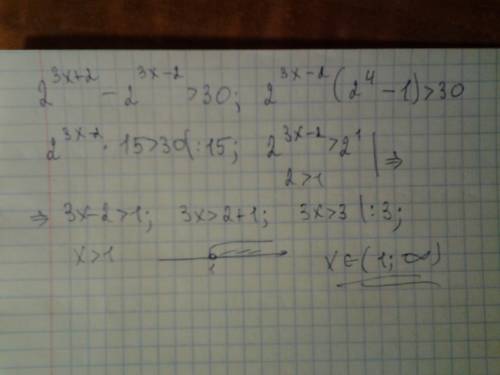 ((2^3x+-2))> 30 решите неравенство