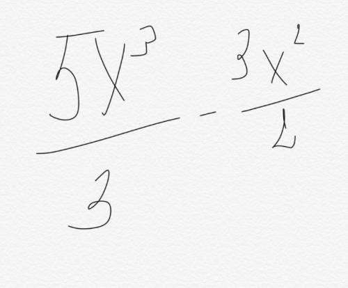 Найти одну из первообразных функции 5x^2 - 3x. заранее