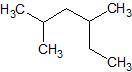 Показать структурную формулу 2-мети-4этил-1пентан