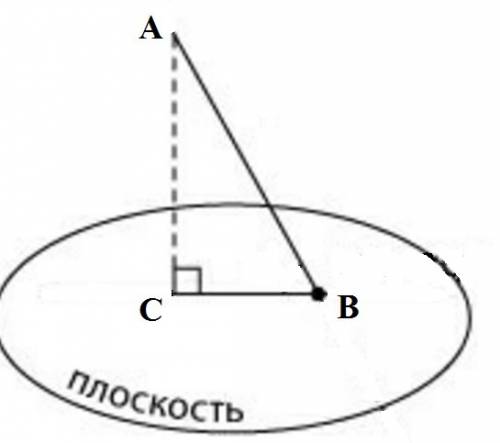 Наклонная, проведенная из некоторой точки к плоскости α, вдвое длиннее ее проекции на плоскость. чем