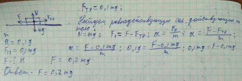 Брусок движется по горизонтальной поверхности под действием горизонтальной силы f. ускорение бруса a