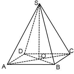 Дана правильная четырехугольная пирамида, боковое ребро которой равно 5,а диагональ основания равна