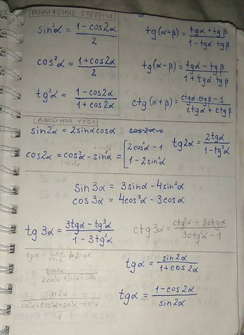 Как можно расписать sin a/2 и cos a/2? что зачит а/2 ? ? если можно несколько вариантов