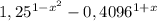 1,25^{1-x^2}-0,4096^{1+x}