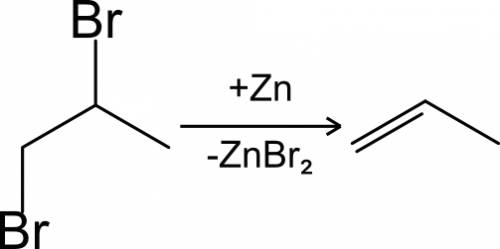 Какие соединения получают при действии цинка на 1,2-дибромпропан,2,3-дибромбутан?