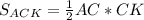 S_{ACK}= \frac{1}{2} AC*CK