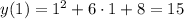 y(1)=1^2+6\cdot1+8=15