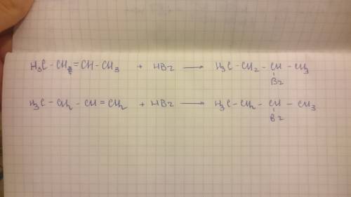 Структурная формула c4h8 при обработке hbr (1 изомер)