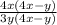 \frac{4x (4x-y)}{3y (4x-y)}