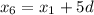 x_6=x_1+5d