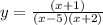 y= \frac{(x+1)}{(x-5)(x+2)}