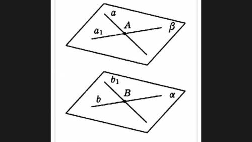 Через каждую из двух скрещивающихся прямых можно провести плоскость так, чтобы эти плоскости были па