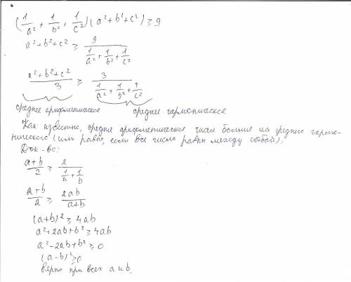 Докажите неравенство (1/a^2+1/b^2+1/c^2)*(a^2+b^2+c^2)=9