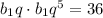 b_1q\cdot b_1q^5=36