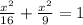 \frac{x^2}{16} + \frac{x^2}{9} = 1