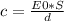 c= \frac{E0*S}{d}