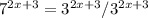 7^{2x+3}=3^{2x+3}/3^{2x+3}