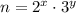 n=2^x\cdot 3^y