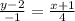 \frac{y-2}{-1} = \frac{x+1}{4}