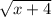 \sqrt{x+4}