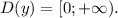 D(y)=[0;+\infty).