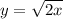 y= \sqrt{2x}