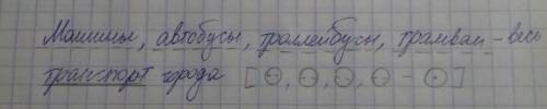 Синтаксичиский разбор предложения машины автобусы траллейбксы трамваи весь транспарт города
