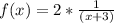 f(x) = 2* \frac{1}{(x+3)}