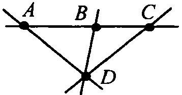 Отметьте точки a ,b ,c, d так, чтобы точки а , в, с лежали на одной прямой, а точка d не лежала на н