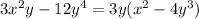 3x^2y - 12y^4=3y(x^2-4y^3)