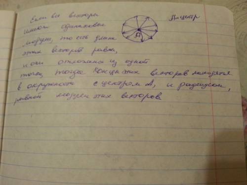 Несколько векторов отложены от одной точки а пространства. все векторы имеют одинаковы модуль. где н