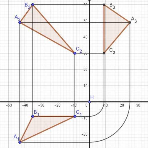 За координатами трьох точок а,в та с побудуйте три проекції трикутника авс.побудувати проекції точки