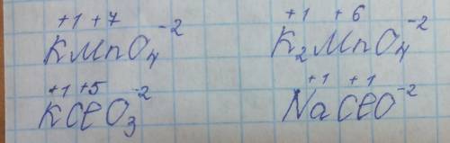 Проставить степини окисления атомов kmno4 k2mno4 kclo3 naclo
