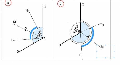 Угол drq = 130 градусов угол drf = угол frm угол mrn = угол nrq угол frn = ?
