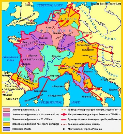 Какие территории вошли в состав франского государства при карле великом? как вы думаете, почему фран