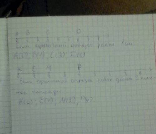 Начертите координатный луч и отметьте на нём точки : а (0),в (1),с (3),д (6), если еденичный отрезок