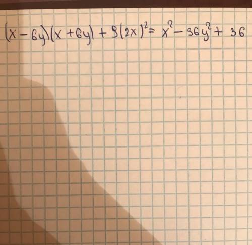 (x-6y)(x+6y)+9(2x)^2 на завтра надо