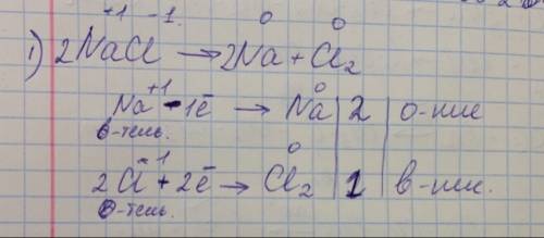 Разберите окислительно восстановительные реакции схемы которых методом электронного nacl—> na+cl2