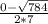 \frac{0 - \sqrt{784}}{2*7}