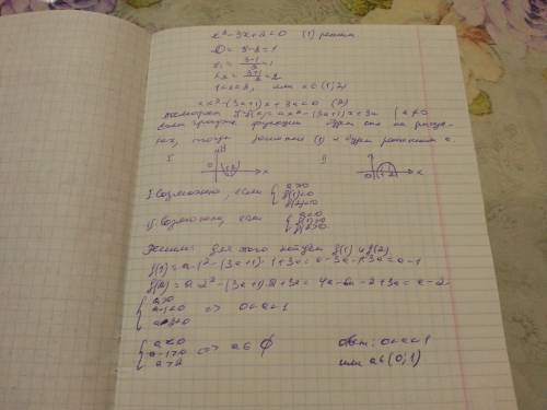 При каких значениях a решение неравенства x² - 3x + 2 < 0 будет решением неравенства ax² - (3a +