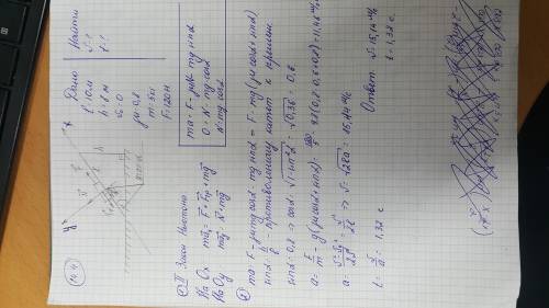 На поверхности наклонной плоскости под действием вверх направленной силы движется брусок массой 5 кг