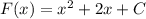 F(x)=x^2+2x+C