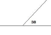 Некоторый угол равен 38 градусов чему равен смежный с ним угол?