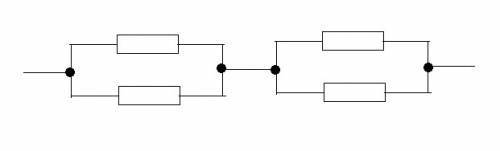 Нарисуйте два параллельных проводника и соединить их между собой последовательно