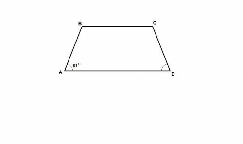 Вравнобедренной трапеции один из углов равен 81 найдите остальные углы