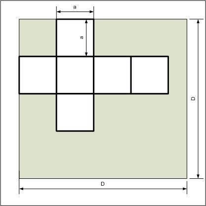 Из квадратного листа картона вырезается коробка в форме куба с известной стороной. определить процен