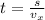 t=\frac{s}{v_x}