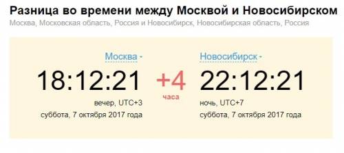 Какое поясное время в новосибирске если в москве 15 00