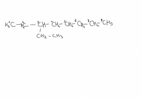 Напівструктурна формула 3-етилоктан