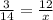 \frac{3}{14}= \frac{12}{x}